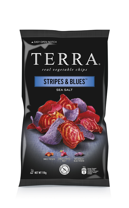 Terra Chips stripes & blues glutenvrij 110g